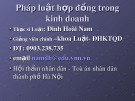 Bài giảng Pháp luật hợp đồng trong kinh doanh - ThS. Đinh Hoài Nam