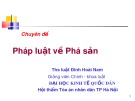 Bài giảng Pháp luật về phá sản - ThS. Đinh Hoài Nam