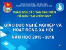 Giáo dục nghề nghiệp và hoạt động xã hội năm học 2015-2016