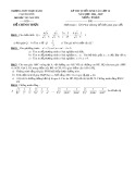 Đề thi tuyển sinh vào lớp 10 môn: Toán (Năm học 2006-2007)
