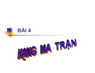 Bài giảng Đại số: Bài 4 - Phạm Đức Tuấn