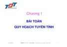 Bài giảng Quy hoạch tuyến tính - Chương 1: Bài toán quy hoạch tuyến tính (ĐH Tôn Đức Thắng)