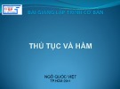 Bài giảng Lập trình cơ bản: Bài 5 - TS. Ngô Quốc Việt