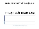 Bài giảng Phân tích và thiết kế thuật giải: Bài 5 - TS. Ngô Quốc Việt