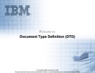 Lecture Introduction to XML: Document Type Definition (DTD)