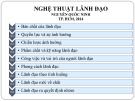 Bài giảng Nghệ thuật lãnh đạo: Chương 7 - Nguyễn Quốc Ninh