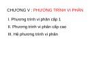 Bài giảng môn Giải tích 1 - Chương 4: Phương trình vi phân