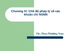 Bài giảng Luật ngân sách nhà nước: Chương 4 - ThS. Phan Phương Nam