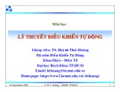 Bài giảng Lý thuyết điều khiển tự động: Chương 5 - TS. Huỳnh Thái Hoàng