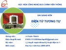 Bài giảng môn Điện tử tương tự: Chương  2 - Lê Xuân Thành