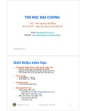 Bài giảng Tin học đại cương - Trần Quang Hải Bằng (ĐH giao thông Vận tải)