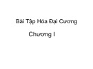 Bài giảng Bài tập Hóa đại cương - Chương 1