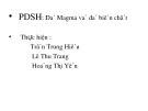 Bài thuyết trình: Đá Magma và đá biến chất (PDSH)