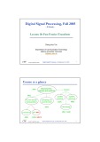 Lecture Digital signal processing: Lecture 10 - Zheng-Hua Tan