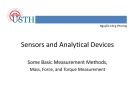 Lecture Sensors and analytical devices: Mass, force, and torque measurement - Nguyễn Công Phương