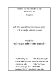 Đề tài nghiên cứu khoa học về nghiệp vụ sư phạm: Rút gọn biểu thức đại số