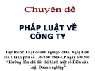 Bài giảng Pháp luật kinh doanh: Pháp luật về công ty - Công ty hợp doanh