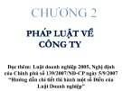 Bài giảng Pháp luật kinh doanh: Pháp luật về công ty