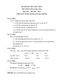 Đề thi kết thúc học phần Hóa học đại cương (HK I, năm học 2013-2014)