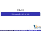 Bài giảng Xác suất thống kê và ứng dụng: Phần 13 - Phan Thanh Hồng