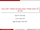 Bài giảng Xác suất thống kê ứng dụng trong kinh tế xã hội: Chương 7 - Ngô Thị Thanh Nga