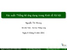 Bài giảng Xác suất thống kê và ứng dụng trong kinh tế xã hội: Chương 3 - Nguyễn Thị Nhung