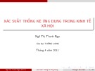 Bài giảng Xác suất thống kê ứng dụng trong kinh tế xã hội: Chương 1 - Ngô Thị Thanh Nga