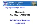 Bài giảng Vật liệu điện – điện tử - Chương 4: Vật liệu cách điện