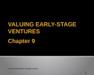 Lecture Entrepreneurial finance - Chapter 9: Valuing early-stage ventures