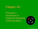 Lecture Basic Marketing: A global managerial approach - Chapter 14: Promotion - Introduction to integrated marketing communications