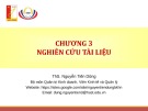 Bài giảng Phương pháp nghiên cứu trong kinh doanh: Chương 3 - ThS. Nguyễn TIến Dũng