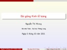 Bài giảng Kinh tế lượng: Chương 7 - Nguyễn Thị Nhung (ĐH Thăng Long)