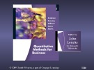Lecture Quantiative methods for bussiness - Chapter 3A: Probability distributions