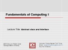 Lecture Fundamentals of computing 1: Lecture 10 - Duy Tan University