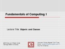 Lecture Fundamentals of computing 1: Lecture 8 - Duy Tan University