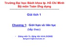 Bài giảng Giải tích 1: Chương 1 - TS. Đặng Văn Vinh (P2)