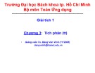 Bài giảng Giải tích 1: Chương 3 - TS. Đặng Văn Vinh (P3)