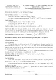 Đề thi thử đại học lần thứ 1, lớp 12 có đáp án môn: Toán 12, khối A - Trường THPT Ngô Gia Tự (Năm học 2013-2014)