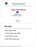 Bài giảng Ngôn ngữ HTML - Đỗ Hiệp Thuận