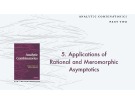 Lecture Analytic combinatorics (Part 2) - Chapter 5: Applications of rational and meromorphic asymptotics