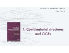 Lecture Analytic combinatorics (Part 2) - Chapter 1: Combinatorial structures and OGFs