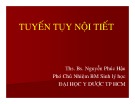 Bài giảng Tuyến tụy nội tiết - ThS. BS. Nguyễn Phúc Hậu