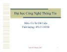 Bài giảng môn Cơ sở dữ liệu - Bài 1: Các khái niệm của một hệ cơ sở dữ liệu (ĐH Công nghệ Thông tin)