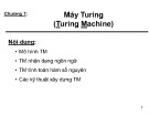 Bài giảng Toán giải tích - Chương 7: Máy Turing