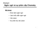 Bài giảng Toán giải tích - Chương 2: Ngôn ngữ và sự phân cấp Chomsky