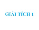 Bài giảng Giải tích 1 - Chương 1: Số phức