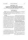 Biến đổi từ ngữ về quyền con người, quyền công dân trong các bản hiến pháp ở Việt Nam