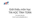 Bài giảng Tin học tính toán: Giới thiệu môn học - ThS. Huỳnh Văn Kha