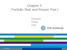Lecture Investments: Principles of portfolio and equity analysis: Chapter 5 - CFA Institute