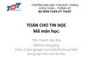 Bài giảng Toán cho tin học: Chương giới thiệu - ThS. Huỳnh Văn Kha